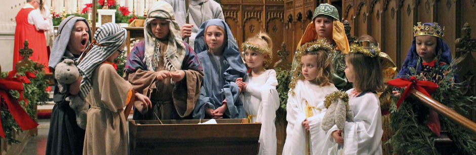 Children Acting in the Christmas Pageant
