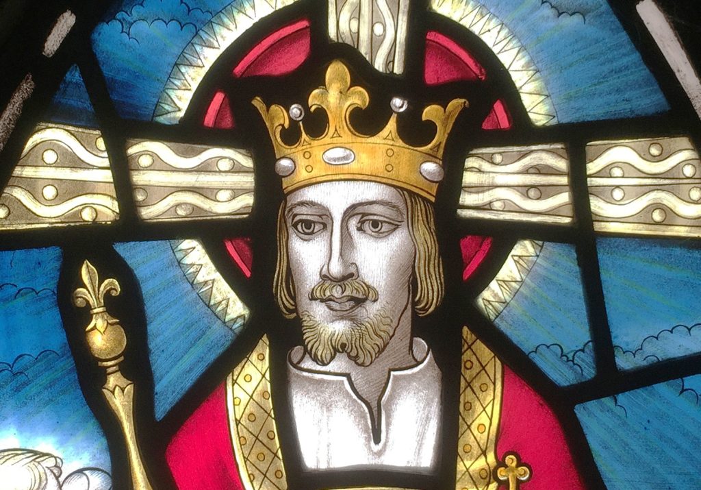 Christ Crowned stained glass window