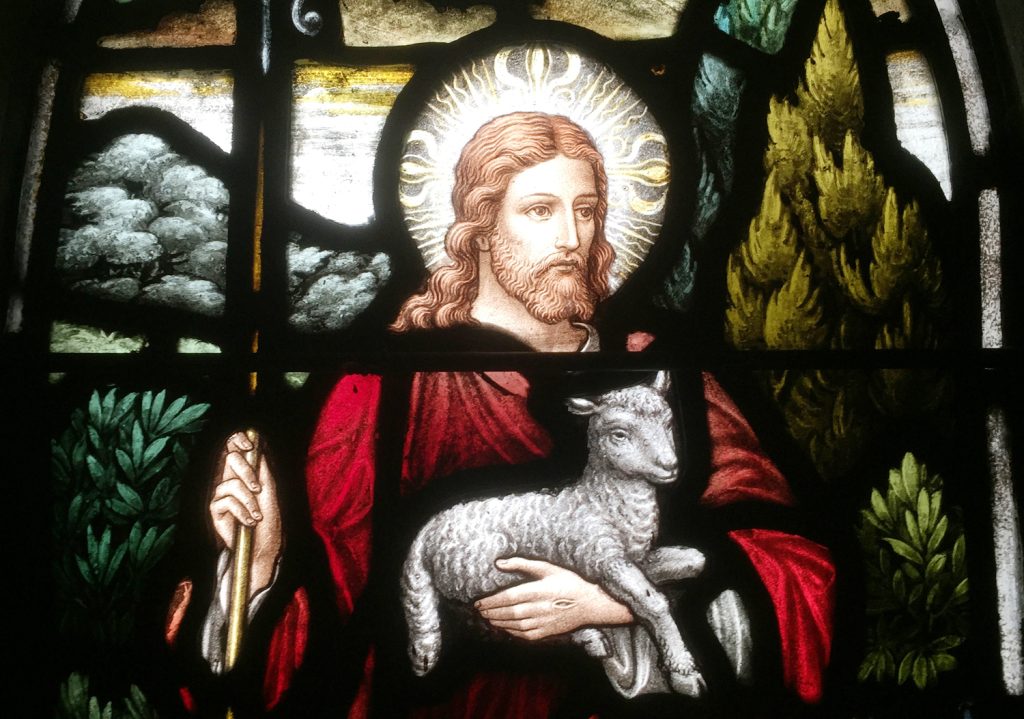 Shepherd stained glass window